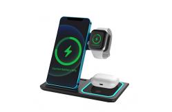 China Smart Chip Foldable Travel Wireless Charger Horizontal Vertical Wireless Charger supplier