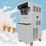 Three Flavors Liquid Nitrogen Soft Ice Cream Machine Auto Cleaning for sale