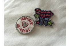 China Metal Thread Custom Embroidered Patches  Sew On Cloth Badges Nice Design supplier
