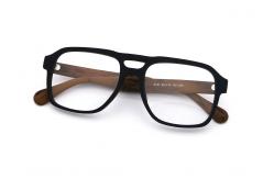 China Adjustable Polygons Wood Grain Glasses Acetate Material 8187 supplier