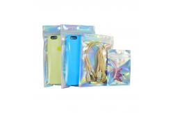 China Holographic 4x6 Resealable Bags , Clear Window Stand Up Mylar Bags supplier