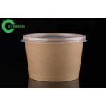 High Gloss Coating Rigid Kraft Paper Soup Bowl 12oz For Take - Out Food for sale