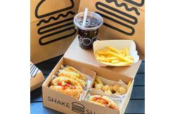 China Customized printing hamburger box customized takeaway box eco-friendly hamburger packaging box supplier