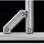 DYJ28-A09D 45° Reinforced Joint Aluminum Alloy Lean Tube Fittings