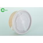 Non Toxic Disposable Paper Bowls With Lids Taking Out Soup / Pasta / Salad for sale