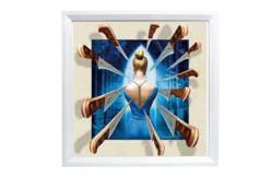 China CMYK Printing 5D Effect Lenticular Movie Poster / Pictures With White MDP Frame supplier