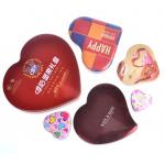 Heart Shape Gift Tin Box Packaging Glossy Printing Embossed Logo for sale