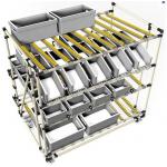Industrial Roller Track Flow Rail ABS Plastic WheelsFor Warehouse Shelf Rack System