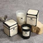 Custom made Square Soap Box Aromatherapy Candle White Black Paper Box  Wholesale