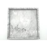 Decorative Square Serving Tray White With Vein Durable Moisture Resistant