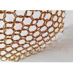 Gold Color Architectural Metal Mesh Curtain 1.5x15mm Stainless Steel for sale