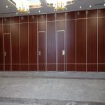 Banquet Hall Acoustic Movable Wooden Collapsible Partition Walls With Double Pass Door for sale