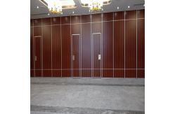 China Banquet Hall Acoustic Movable Wooden Collapsible Partition Walls With Double Pass Door supplier