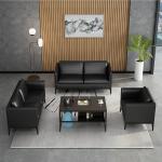 Elegant Office Furniture Partitions / Meeting Room Leather Chair Set for sale