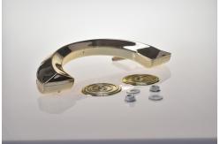 China Delicate Plastic Coffin Handles Famous Half Moon Design With Steel Wire Inside supplier
