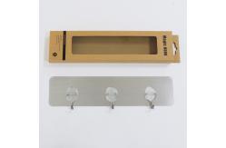 China 290mm Wide Strong Self Adhesive Hooks ISO9001 Shower Towel Hook With TAPE Strip supplier