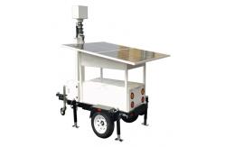 China Mobile Solar Surveillance Trailer Security camera trailer For Construction Works supplier