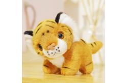 China EN71 25cm Simulation Tiger Stuffed Doll With Polypropylene Cotton Filling supplier