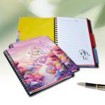 400 DPI PET / PP A6 3D Lenticular Notebook / Spiral Diary Book for sale