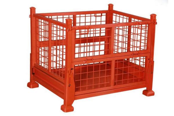 Collapsed Stillage Pallet Warehouse Racking Cages Stackable Assembled