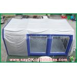 0.5mm PVC Custom Inflatable Products White Blue Inflatable Spray Booth House Tent for sale