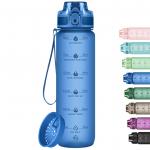 HAS 32oz Motivational Water Bottles With Time Marker & Fruit Strainer for sale