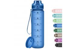 China HAS 32oz Motivational Water Bottles With Time Marker & Fruit Strainer supplier