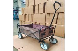 China Brown Customizable Folding 4 PVC Wheels Wagon Cart All Direction Foldable supplier
