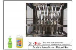 China Liquid Cleaner Linear 6 Heads Paste Filling Machine Double Servo Driven supplier