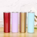 20oz Skinny Straight Blank Sublimation Tumblers With Lid Straw for sale