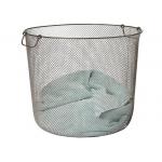 Rectangular 370mm Lengh 250mm Width Wire Mesh Storage Baskets With Handle