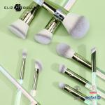 12pcs Clear Plastic Handle Brushes Custom Cosmetic Brushes With Laser Design