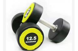 China 5kg Round Rubber Head Dumbbells For Home Exercise supplier