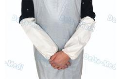 China White Disposable Sleeve Covers , Disposable Sleeve Protectors With Elastic Cuff supplier