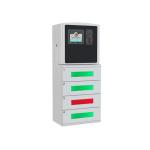 Smart Cell Phone Charging Station Box with 4 Electronic Touch Screen Lockers for sale