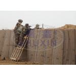 Anti Rust Wire Mesh Galvanized Military Barrier With Sand / Green Geotextile for sale