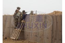 China Anti Rust Wire Mesh Galvanized Military Barrier With Sand / Green Geotextile supplier