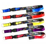 Colorful Flat Polyester nylon Waterproof Phone Lanyard strap With Hook Buckle Safe Clip for sale
