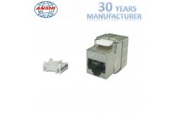 China Shielded STP Zinc Alloy RJ45 Keystone Jack 180 Degree Toolless CAT7 CAT5E supplier
