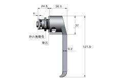 China Powder Coated L Handle Cam Lock Electrical Safe Box Latch Keyless Cabinet Lock supplier