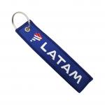 LATAM Custom Embroidered Keychain Lightweight Embroidered Name Keychain for sale