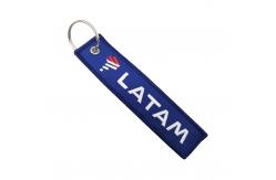 China LATAM Custom Embroidered Keychain Lightweight Embroidered Name Keychain supplier