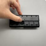CAT5e/CAT6/CAT6A Patch Panel Front Panel Adapter 6 Slots for RJ45 Keystone UTP Black