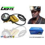 Portable 25000Lux Rechargeable LED Headlamp , 10.4Ah Corded Mining Cap Lamp IP68 for sale