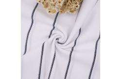 China Pure Cotton Single Jersey Fabric Lightweight Breathable Striped Soft Texture supplier