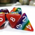 7 Layer Rainbow Handmade Resin Dice Crusson And Dungeon DND#RPG