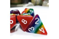 China 7 Layer Rainbow Handmade Resin Dice Crusson And Dungeon DND#RPG supplier