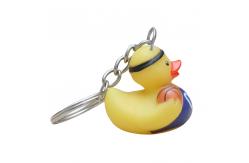 China Professional Customized PVC Assorted Mini Rubber Duck Keychains Soft Feeling supplier