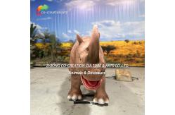 China Animatronic Animals Simulation Rhino For Amusement Park Decoration supplier