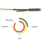 Fiber Optic 2 Cores Tactical Fiber Optic Patch Cables Per Reel 100m - 1000m Length for sale